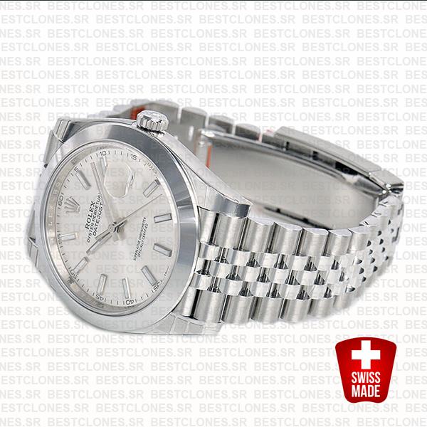 rolex datejust 41 smooth bezel jubilee