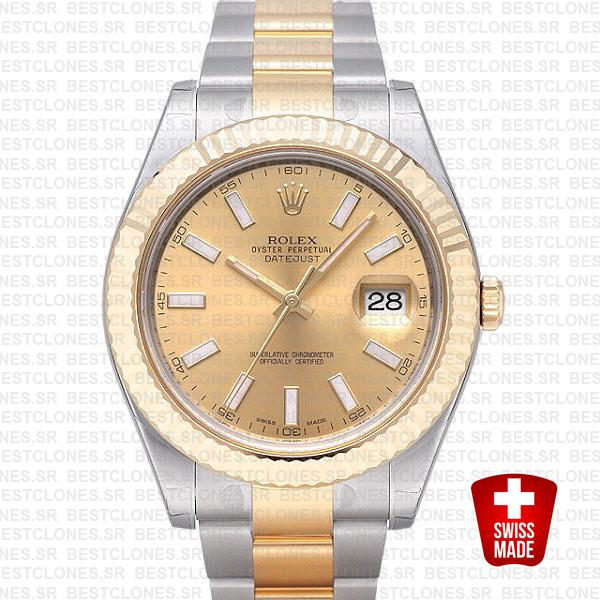 Rolex Datejust Ii 2 Tone Gold 41mm 116333 Swiss Replica