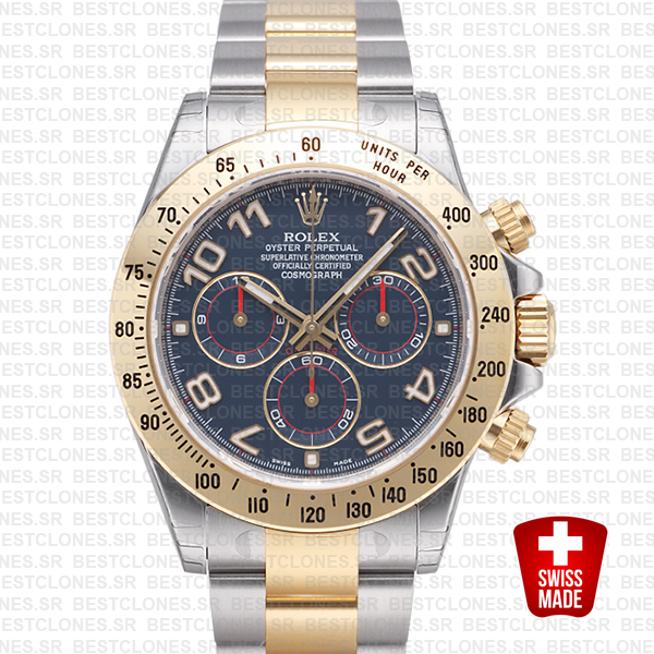 Rolex Daytona 2 Tone Blue Arabic 40mm 116523