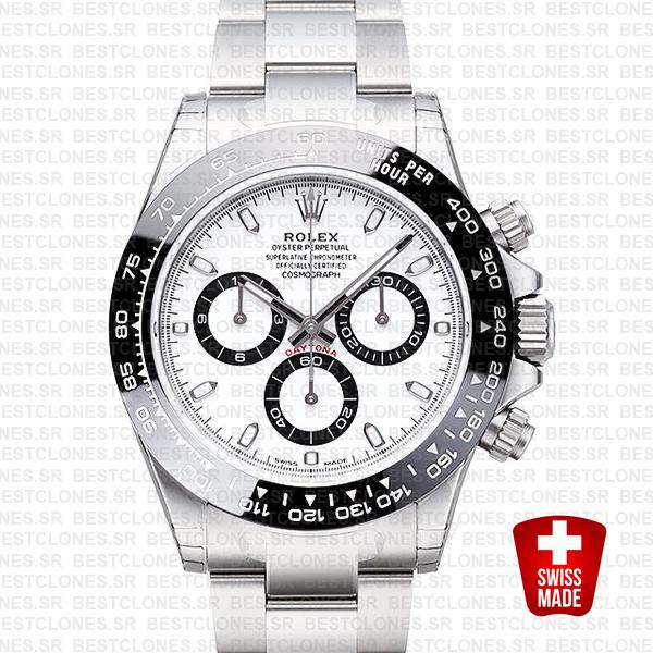 Rolex Daytona 2016 Ss White Ceramic Bezel 116500 40mm Replica