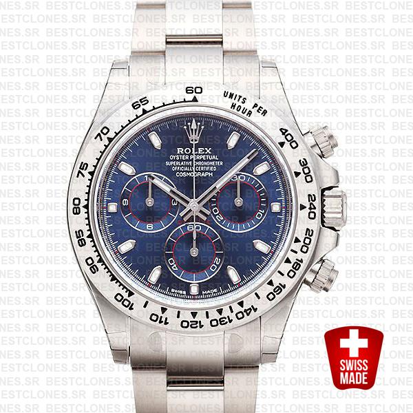 Rolex Daytona 2016 White Gold Blue 116503 40mm Replica