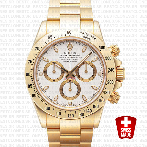 Rolex Daytona Gold White 40mm 116528