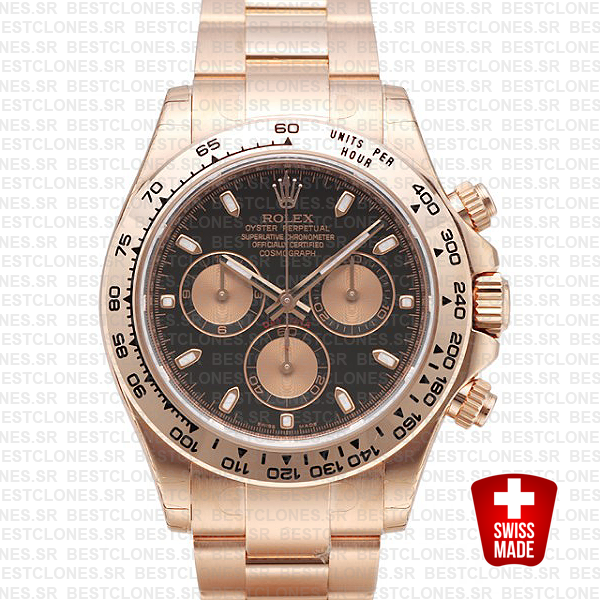 Rolex Daytona Rose Gold Black 40mm 116505