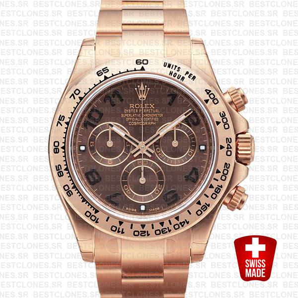 Rolex Daytona Rose Gold Chocolate Arabic 40mm 116505