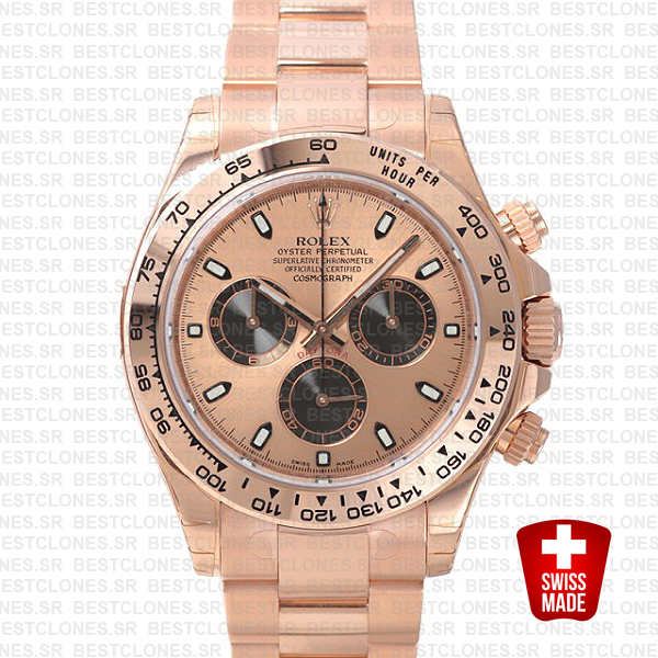 Rolex Daytona Rose Gold Panda Gold 40mm 116505