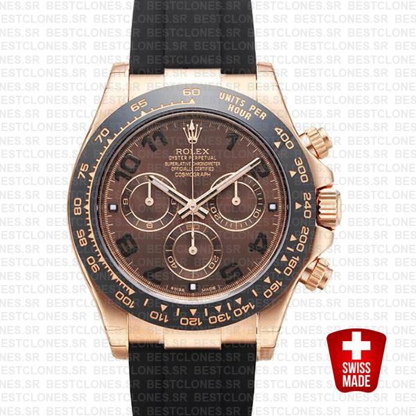 Rolex Daytona Rubber Rose Gold Chocolate Ceramic 40mm 116515ln