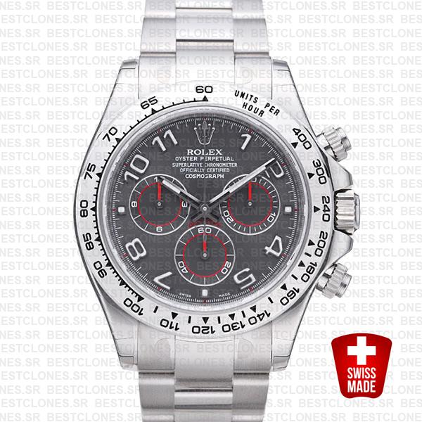 Rolex Daytona Ss White Gold Gray Arabic 40mm 116509