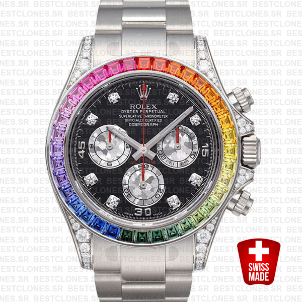 Rolex Daytona White Gold Rainbow 40mm 116599 Replica