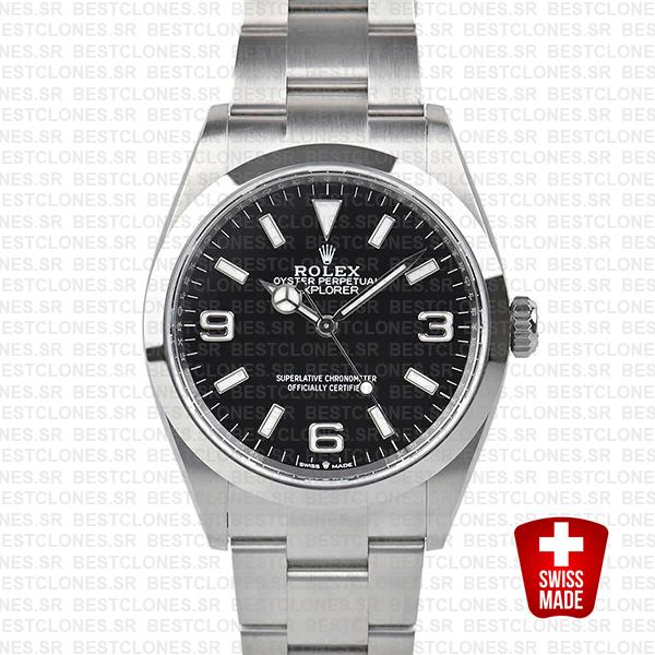 Swiss Replica Rolex Explorer I 36mm Steel 124270