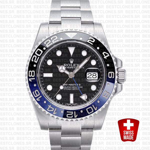 Rolex Gmt Master Ii Ss Blue Black Ceramic 40mm 116710