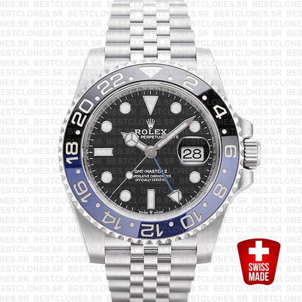 Rolex Gmt Master Ii Steel Jubilee Batman Blue Black Bezel 126710blnr 40mm