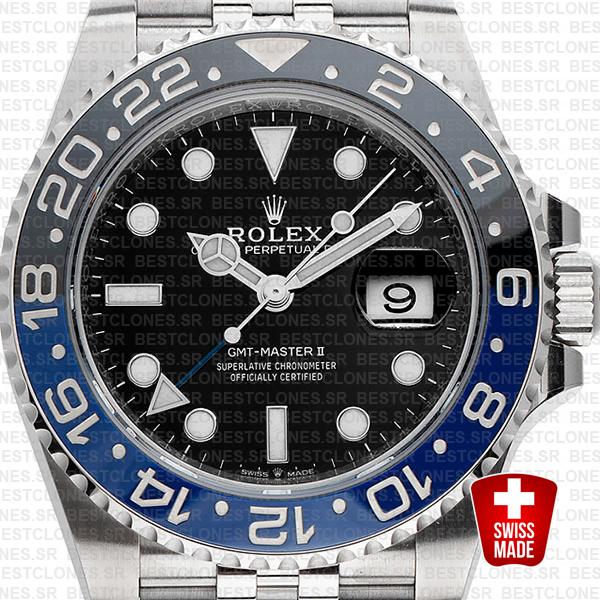 Rolex Gmt Master Ii Steel Jubilee Batman Blue Black Bezel 126710blnr 40mm