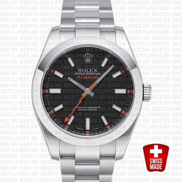 Rolex Milgauss Black Dial 40mm 116400 Swiss Replica