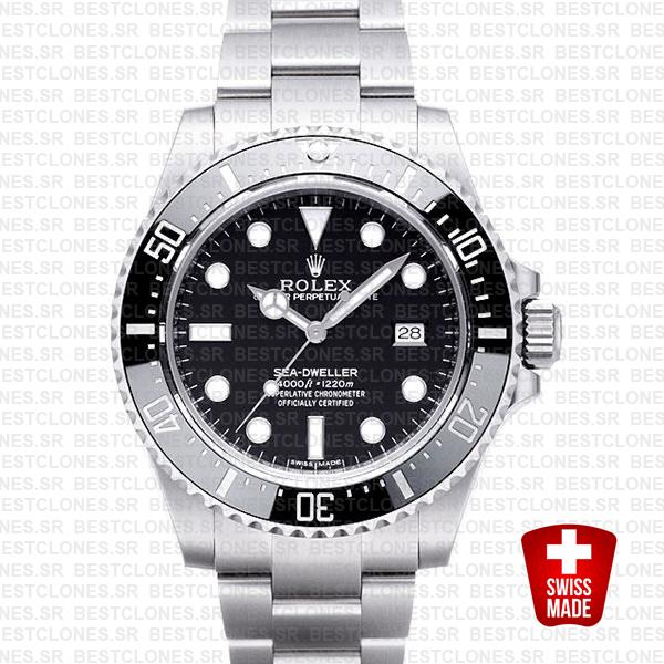 Rolex Sea Dweller Ceramic 4000 Ss 116600 40mm Swiss Replica