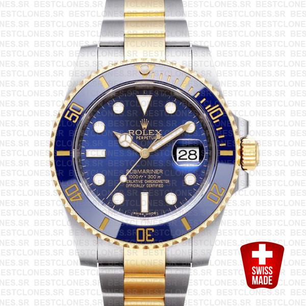 Rolex Submariner 2 Tone Blue Ceramic 40mm 116613