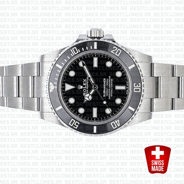 Rolex Submariner 41mm 904l Steel No-date Black Dial Ceramic Bezel 124060  Swiss Replica Watch