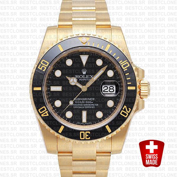 Rolex Submariner Gold Black Ceramic 40mm 116618