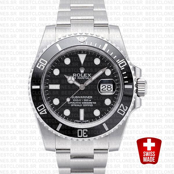 Rolex Submariner Steel Black Dial Ceramic Bezel 40mm 116610