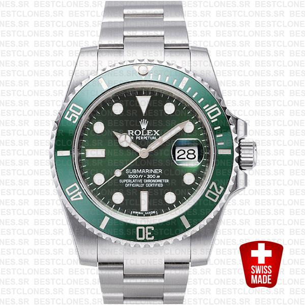 Rolex Submariner Steel Green Ceramic 40mm 116610