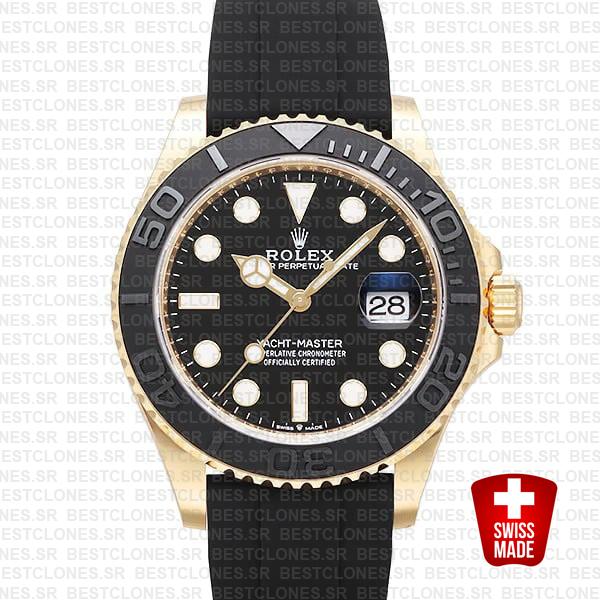 Bestclones Rolex Yacht Master Gold Ceramic 42mm Swiss Made Replica 226658