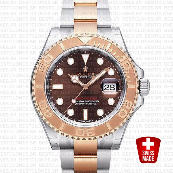 Rolex Yacht Master 2016 Rose Gold 2 Tone Chocolate 40mm 116621