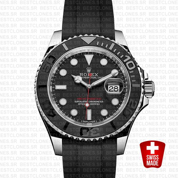 Rolex Yacht Master Ceramic Bezel Rubber Band 40mm 116622 Swiss Replica