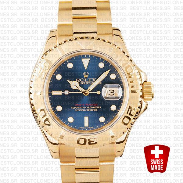 Rolex Yacht Master Gold Blue 40mm 16628