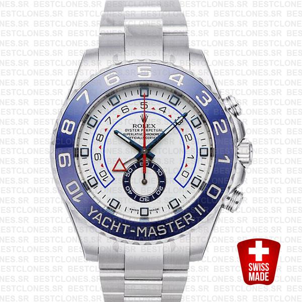 Rolex Yacht Master Ii Steel White Dial 44mm 116680